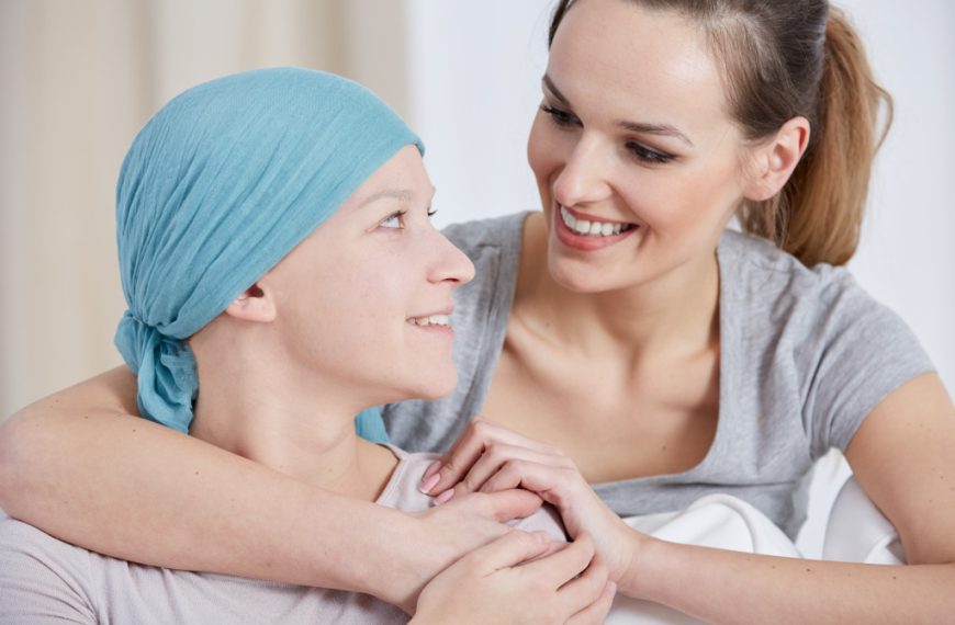woman hugging cancer patient
